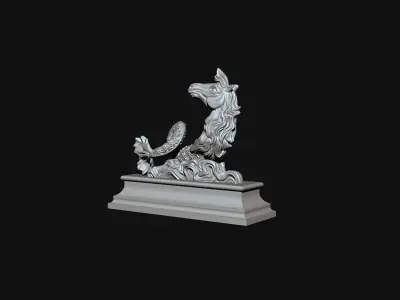 Seahorse 3D print model 3D print model