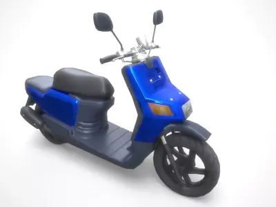 Scooter motorcycle Low-poly 3D model