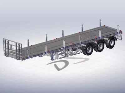 FLATBED trailer 3D model