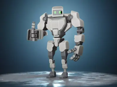 Stylized Robot Free low-poly 3D model