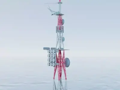 SignalTower Low-poly 3D model