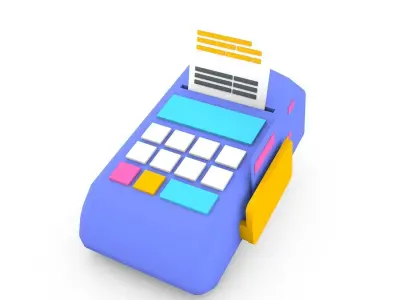 Financial icon Set 3D model