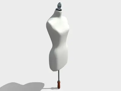 Shop mannequin Low-poly 3D model