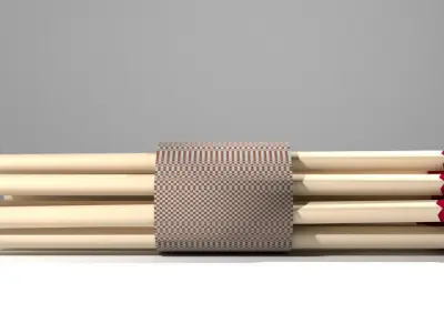 Matchroll match sticks in tube 3D model