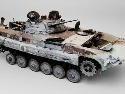 russian BMP-2 IFV destroyed by Ukrainian army 3D model