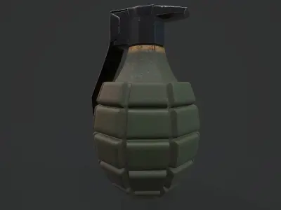 MK2 Grenade - Models and Textures Low-poly  Free low-poly 3D model