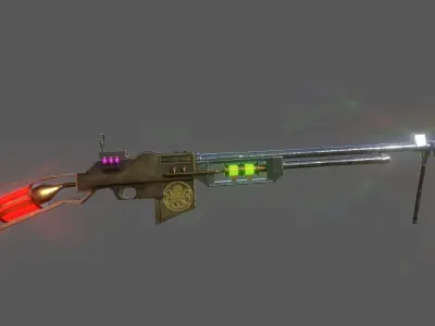 Steampunk Browning Automatic Rifle M1918 3D model