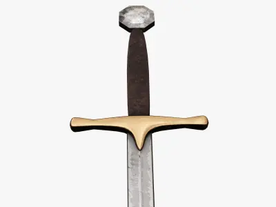 Medieval weapons Low-poly 3D model 14