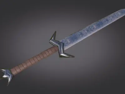 Stylized Medieval Sword melee weapon game ready Low-poly 3D model order