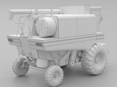Combine Harvester 3D model from CGTrader