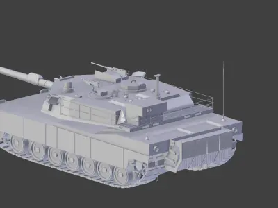 Tank Abrams Free low-poly 3D model