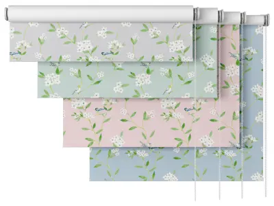 Roller Blind 88 Blinds4You Garden Flower 3D model