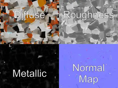 Rowboat with Oars Coastal Design model pack Low-poly 3D model