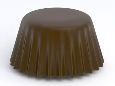 Cupcake Mould dark chocolate 3D model