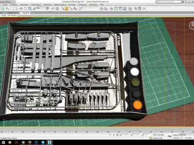 hobby plastic Model kit helicopter 3D model