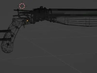 apocalypse fantasy gun 3D model