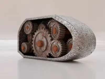 gear box Low-poly 3D model