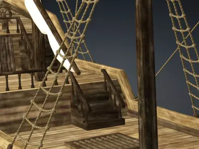 Roter Lowe Galleon Low-poly 3D Model Low-poly 3D model