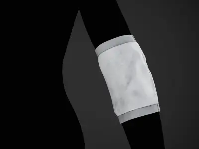 White Knee and Elbow Pads Low-poly 3D model