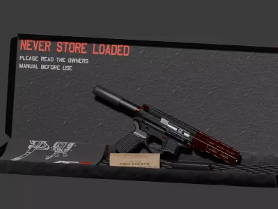 SR9B Pistol Carbine 3D model