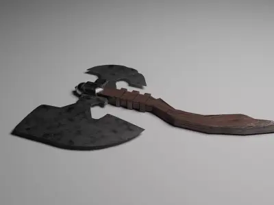 Double Bladed Battle Axe  Free 3D model