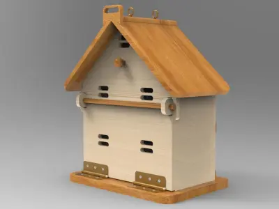 5 bird house models and plans Low-poly 3D model