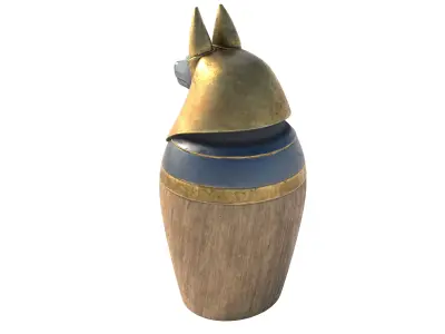 Egyptian jar 8 Low-poly 3D model