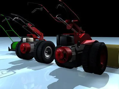 mower collection four lawn mowers and snow blower 3D model