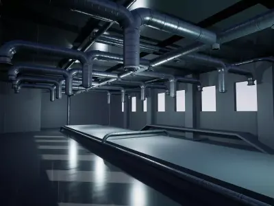 Ventilation Pack Low-poly 3D model