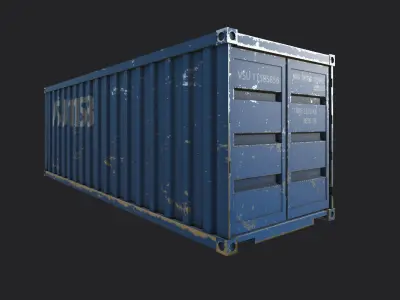 4 pack ship containers  3D model