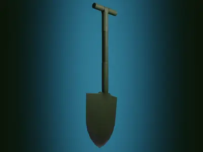 Military spade M-1910 Low-poly 3D model