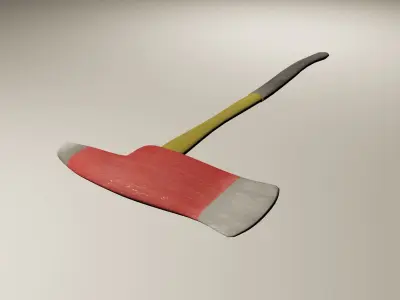 Firefighter Axe Low-poly 3D model