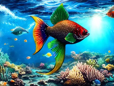 Tropical Fish  Low-poly 3D model