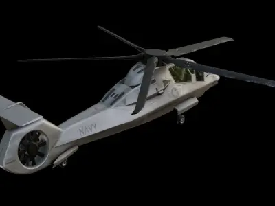 Sikorsky RAH-66 Comanche US navy helicopter Low-poly 3D model