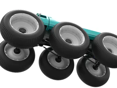 Monster Truck 6x6 concept Version 3 Scale 1 to 25 3D print model