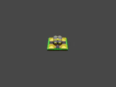 gun is in clash of clans in max lvl Free 3D model