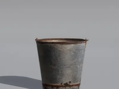 Bucket rusty - rusty Free low-poly 3D model