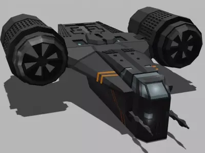 RazorCrest futuristic space vehicle Free 3D model
