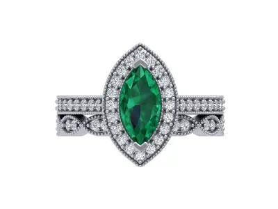 Marquise Engagement Ring 3D print model purchase
