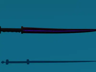 blood swordsmans blade Low-poly 3D model