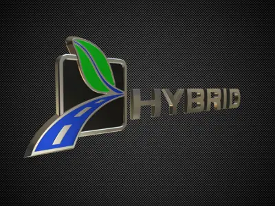 hybrid logo 3D model