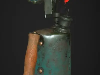 Torch gas lighter Low-poly 3D model