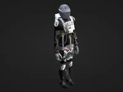 Robot Soldier - Assault Soldier Low-poly 3D model 24