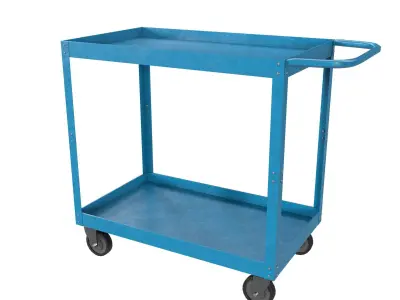Blue Cart Realistic Low-poly 3D model