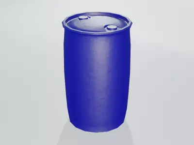 Plastic Tight Head Drum 120L Low-poly 3D model