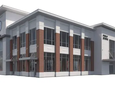 Commercial Building-022 Office Building 3D model