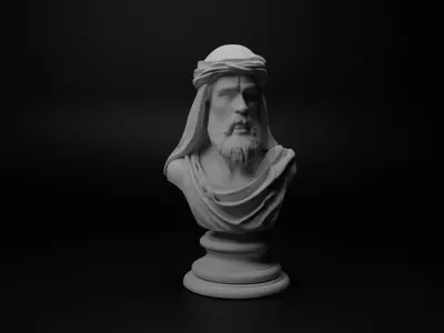 Arab Bedouin Warrior Bust Chess 3D print model purchase