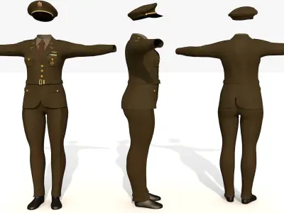 Uniform of the United States army 3D model