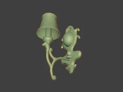 Wall Lamp Low-poly 3D model