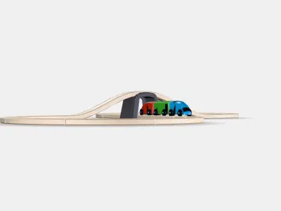 LILLABO 20piece basic train set Low-poly 3D model